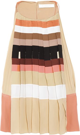  Pleated Silk Crepe De Chine Top 