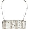 Christian Louboutin Artemis Spiked Watersnake Shoulder Bag in Gray - Lyst