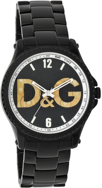 D&g Black Plated Stainless Steel Bracelet in Black for Men - Lyst