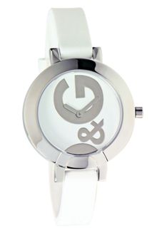 D&G Womens Hoopla White Silicone Strap - Lyst