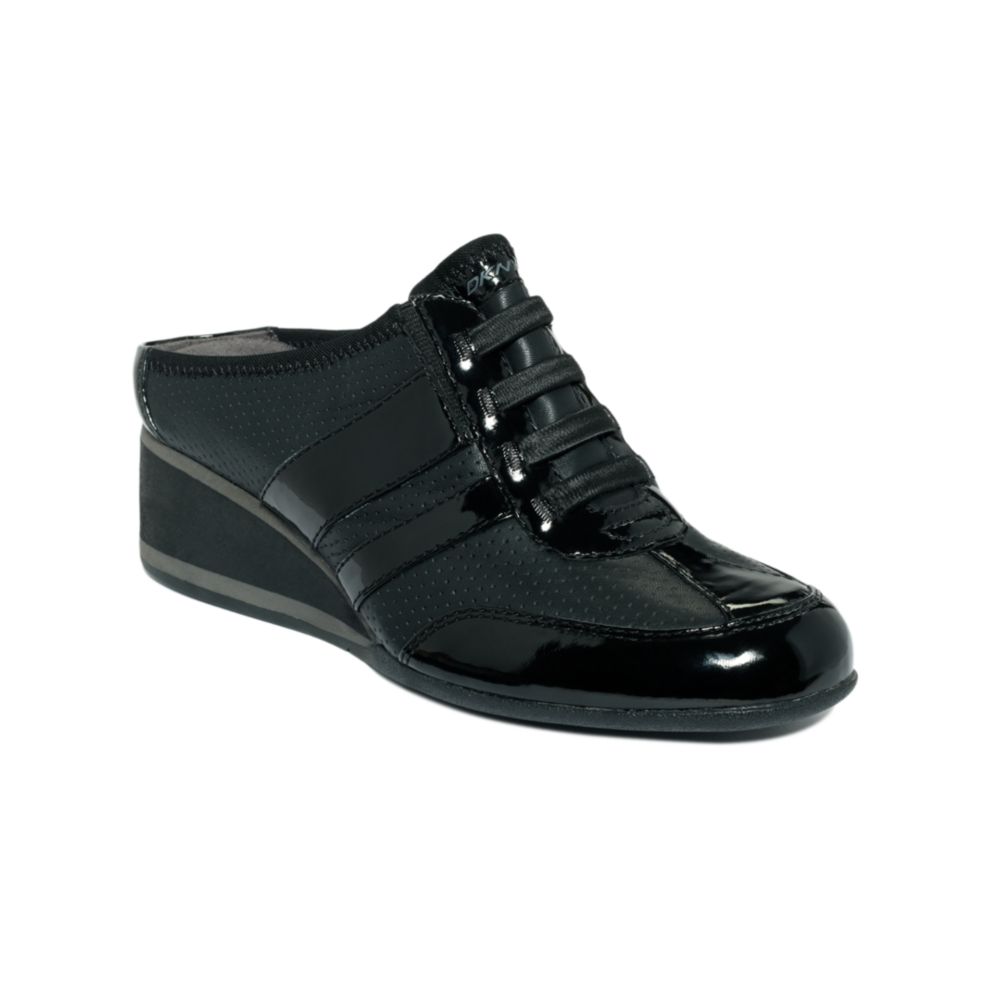 Dkny Remedy Mule Wedges in Black | Lyst