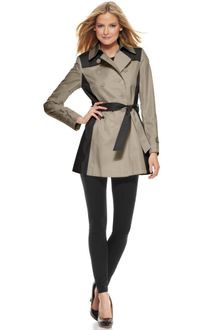 DKNY Trench Colorblock Double Breasted Belted - Lyst