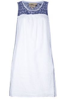 DKNY Embroidered Sleeveless Dress - Lyst