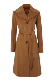 Ellen Tracy Wool Blend Belted Coat - Lyst