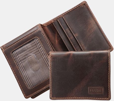 Fossil Sam Execufold Wallet in Brown for Men | Lyst