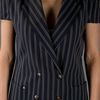 Jean Paul Gaultier Striped Blazer in Black - Lyst