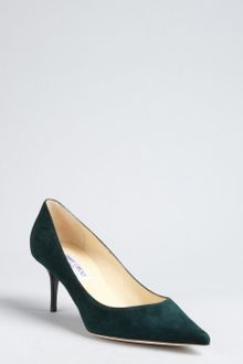Jimmy Choo Green Suede Aurora Pointed Toe Pumps - Lyst