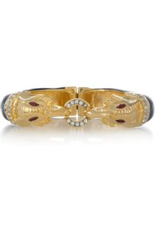 Kenneth Jay Lane 22karat Gold Plated Crystal Bracelet - Lyst