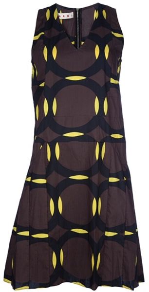 Marni Circle Dress in Brown - Lyst