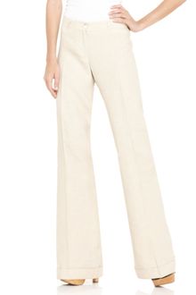 Michael Kors Wide-leg Linen Pants - Lyst