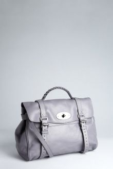 Mulberry Grey Buffalo Leather Alexa Oversized Satchel - Lyst