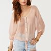 Nasty Gal Crochet Tie Top Blush in Pink (blush) - Lyst