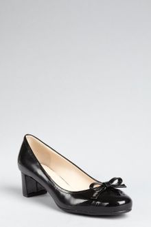 Prada Prada Sport Black Patent Leather Bow Detail Pumps - Lyst