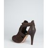 Prada Chocolate Leather Peep Toe Cutout Booties in Brown (chocolate) - Lyst
