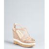 Prada Mauve Suede Cork Sole Wedge Sandals in Purple (mauve) - Lyst