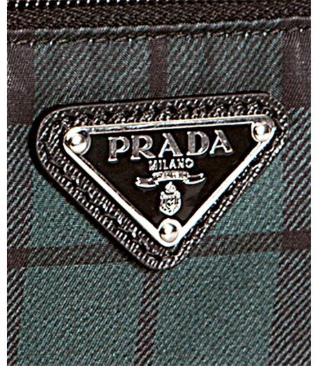 Prada Watch Plaid Tessuto Dopp Kit in Blue for Men (navy)