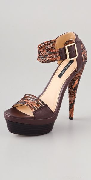 Rachel Zoe Bonnie Platform Sandals in Brown - Lyst