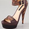 Rachel Zoe Bonnie Platform Sandals in Brown - Lyst