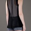 Rag & Bone Sheer Sleeveless Blazer in Black - Lyst