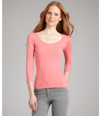 Rebecca Beeson Tulip Cotton Blend Scoop Neck Tshirt - Lyst