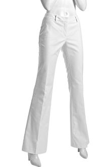 Tahari White Stretch Cotton Verda Flared Leg Pants - Lyst