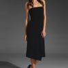 Tibi Matte Strapless Dress in Black - Lyst