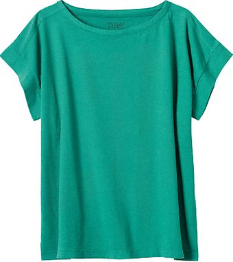 Toast Toast Cotton Melange Draped Top Jade - Lyst