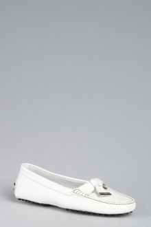 Tod's White Leather Knot Detail Loafers - Lyst