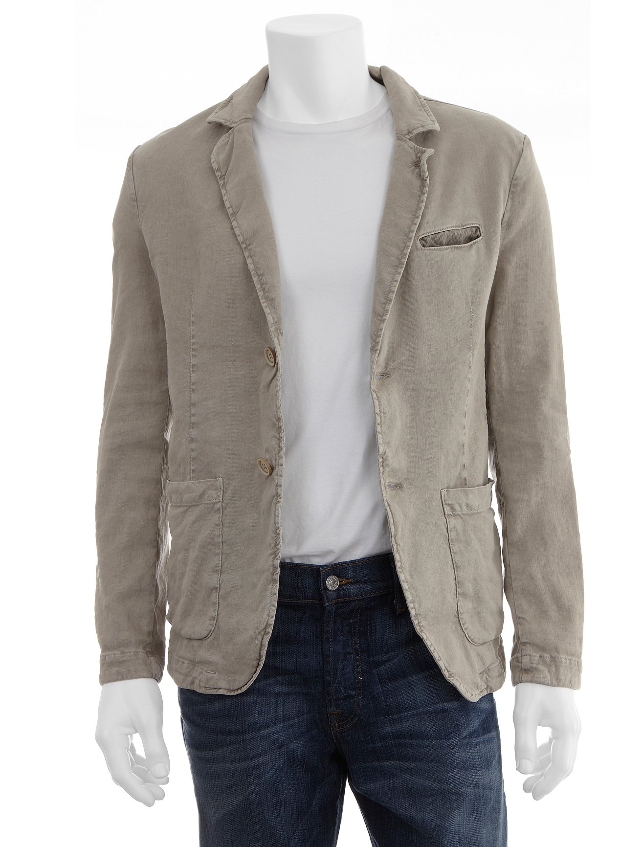 Transit Uomo Linen Jacket in Khaki for Men | Lyst