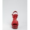 Yves Saint Laurent Poppy Leather and Stingray Tribute 105 Platform Sandals in Red (poppy) - Lyst