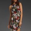 Zimmermann Rebellion Rose Drape Dress in Multicolor (black print) - Lyst