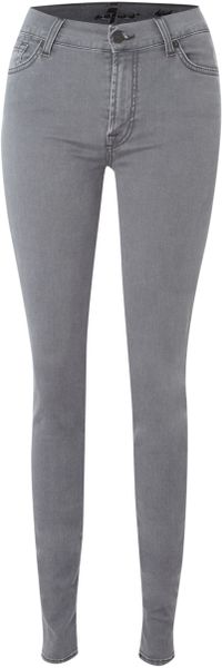 7 For All Mankind Gwenevere High Waist Jeans Clean Grey in Gray (grey) - Lyst