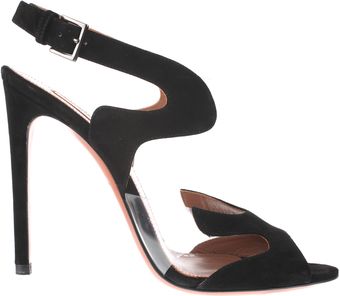 Alaïa Soft Suede and Transparent Pvc Sandales - Lyst