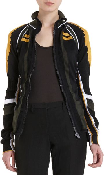 Alexander Wang Athletic Cardigan in Gray (black) - Lyst