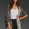 Anna Sui Runway Secret Garden Silk Kimono in Black - Lyst