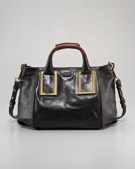 Chloé Ethel Satchel in Black (black moka) - Lyst