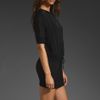 Cut25 Texture Charmeuse Dress in Black (jet) - Lyst