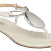 Dune Fifi Metal Trim Flat Sandals in Beige (white) - Lyst