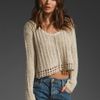 Free People Natal Pullover in Gray (stone combo) - Lyst