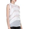 Givenchy Tiered Chiffon Blouse in White in White - Lyst