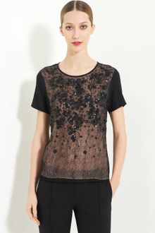 Jason Wu Embroidered Silk Jersey Tee - Lyst