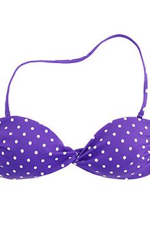 J.Crew Polkadot Twistfront Bandeau Top - Lyst