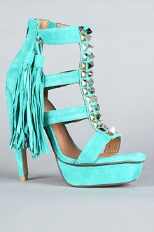 Jeffrey Campbell The Strung Shoe in Green Suede - Lyst