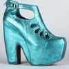 Jeffrey Campbell The Cuffed Shoe in Teal Metallic in Blue (teal) - Lyst
