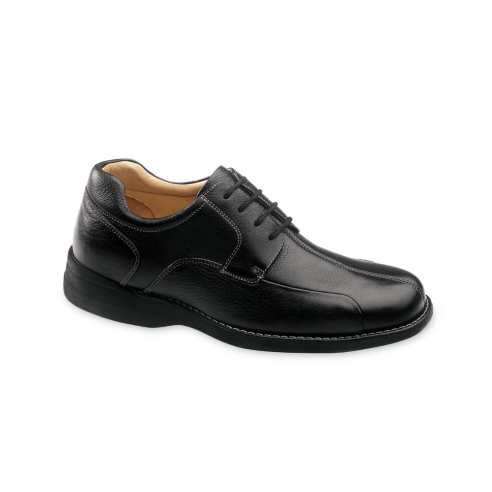 Johnston  Murphy Comfort Shuler Bike Toe Oxfords in Black for Men ...