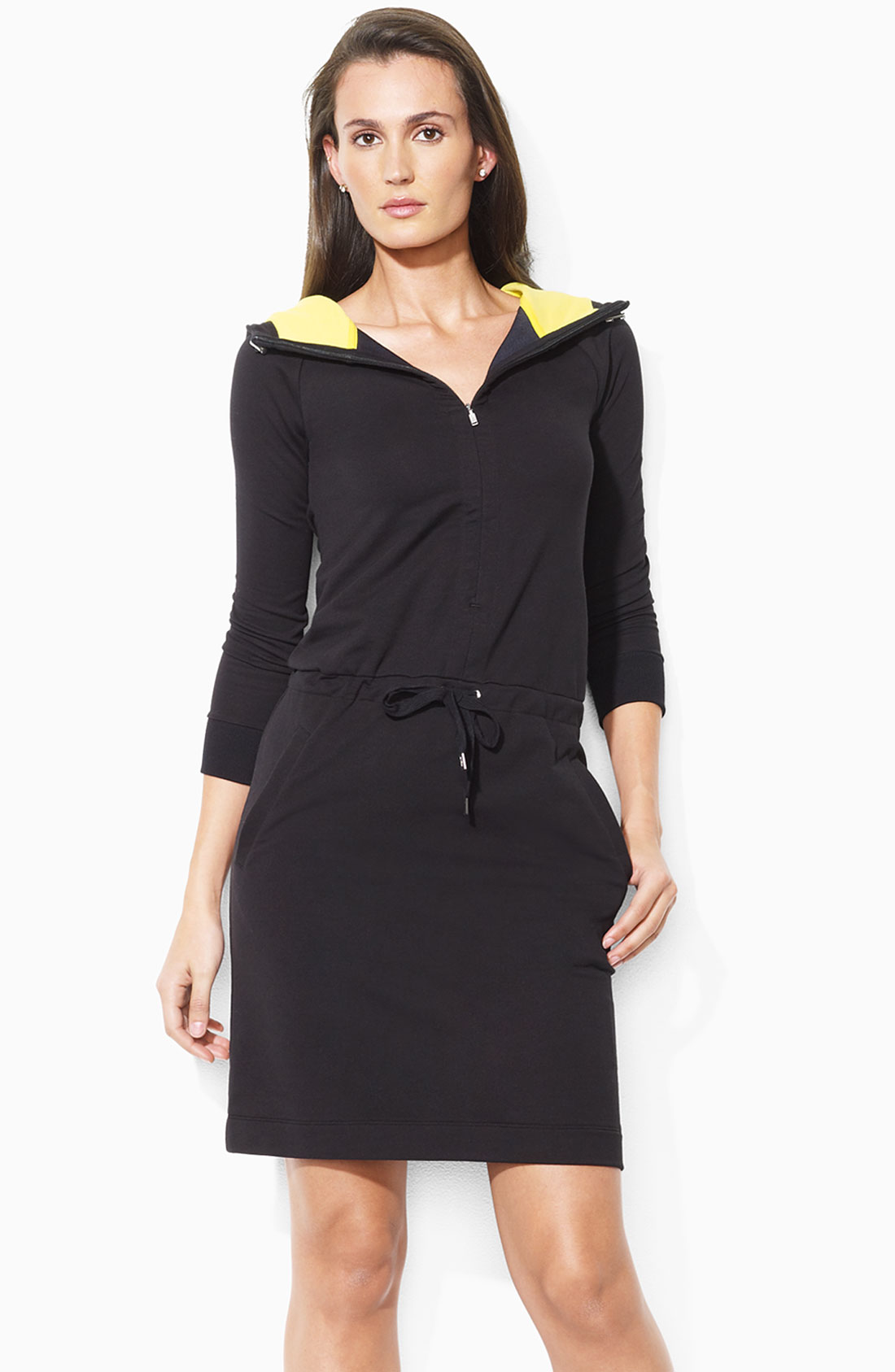 Lauren By Ralph Lauren Hooded Dress in Black Lyst