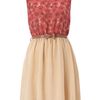 Madam Rage Madam Rage Vintage Bow Belt Dress in Beige - Lyst