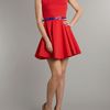 Madam Rage Belted Skater Dress in Red (coral) - Lyst
