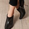 Mcq By Alexander Mcqueen Laser Cut Ankle Boots in Black - Lyst