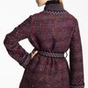 Missoni Belted Tweed Coat in Brown (burgundy) - Lyst